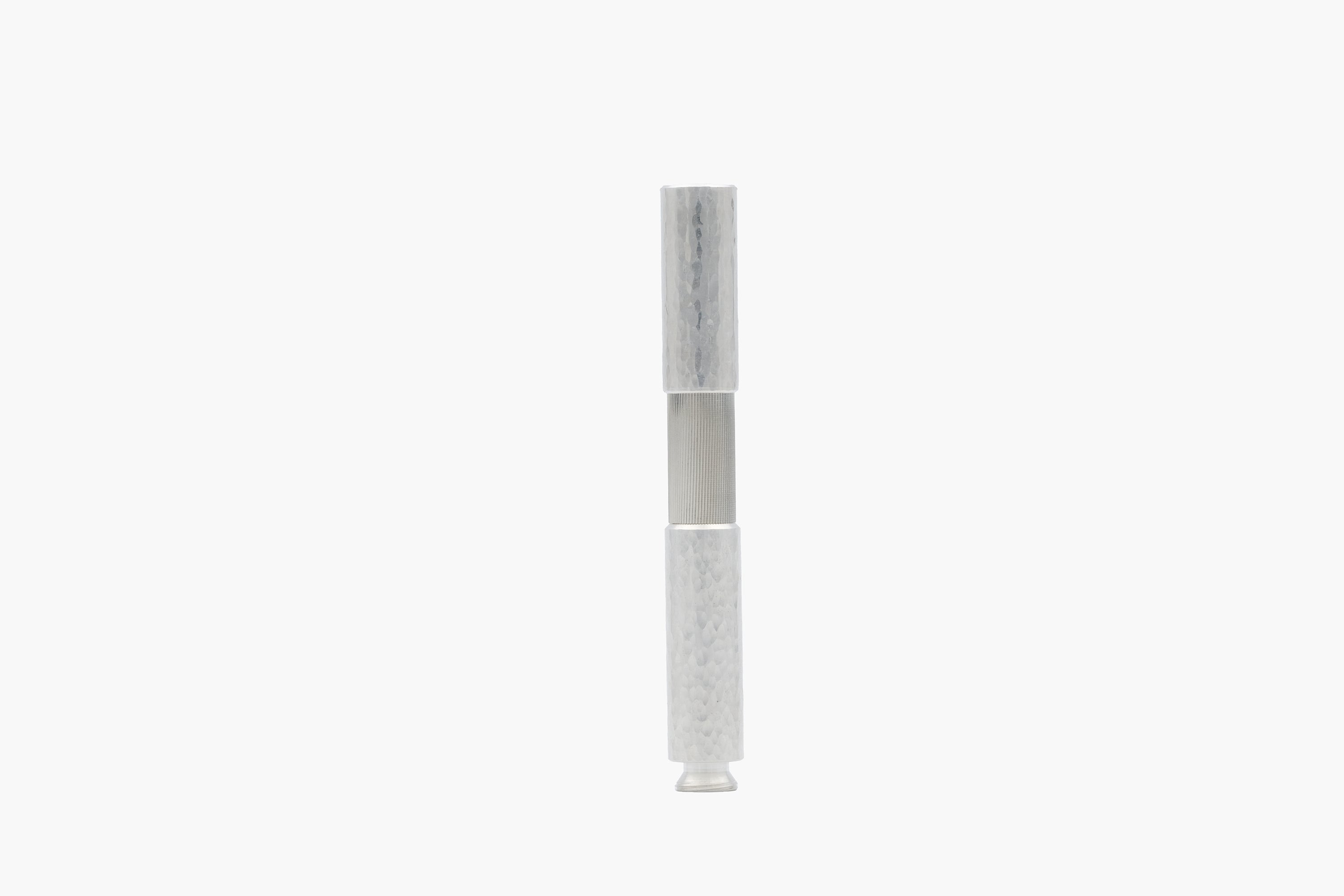 POCKETMASTER pocket fountain pen, special edition "Hammerschlag" made of solid 935 silver, handmade