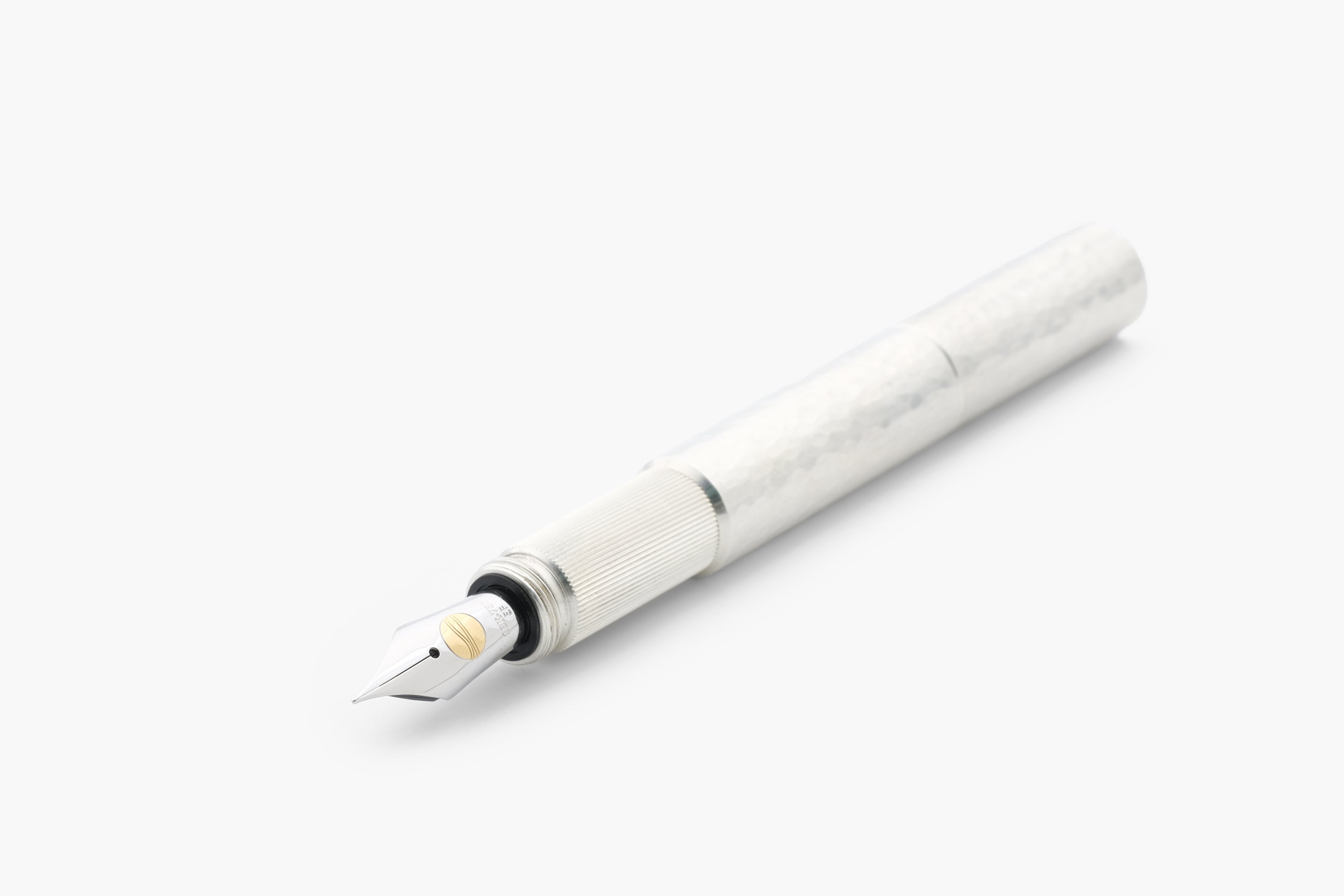 POCKETMASTER pocket fountain pen, special edition "Hammerschlag" made of solid 935 silver, handmade