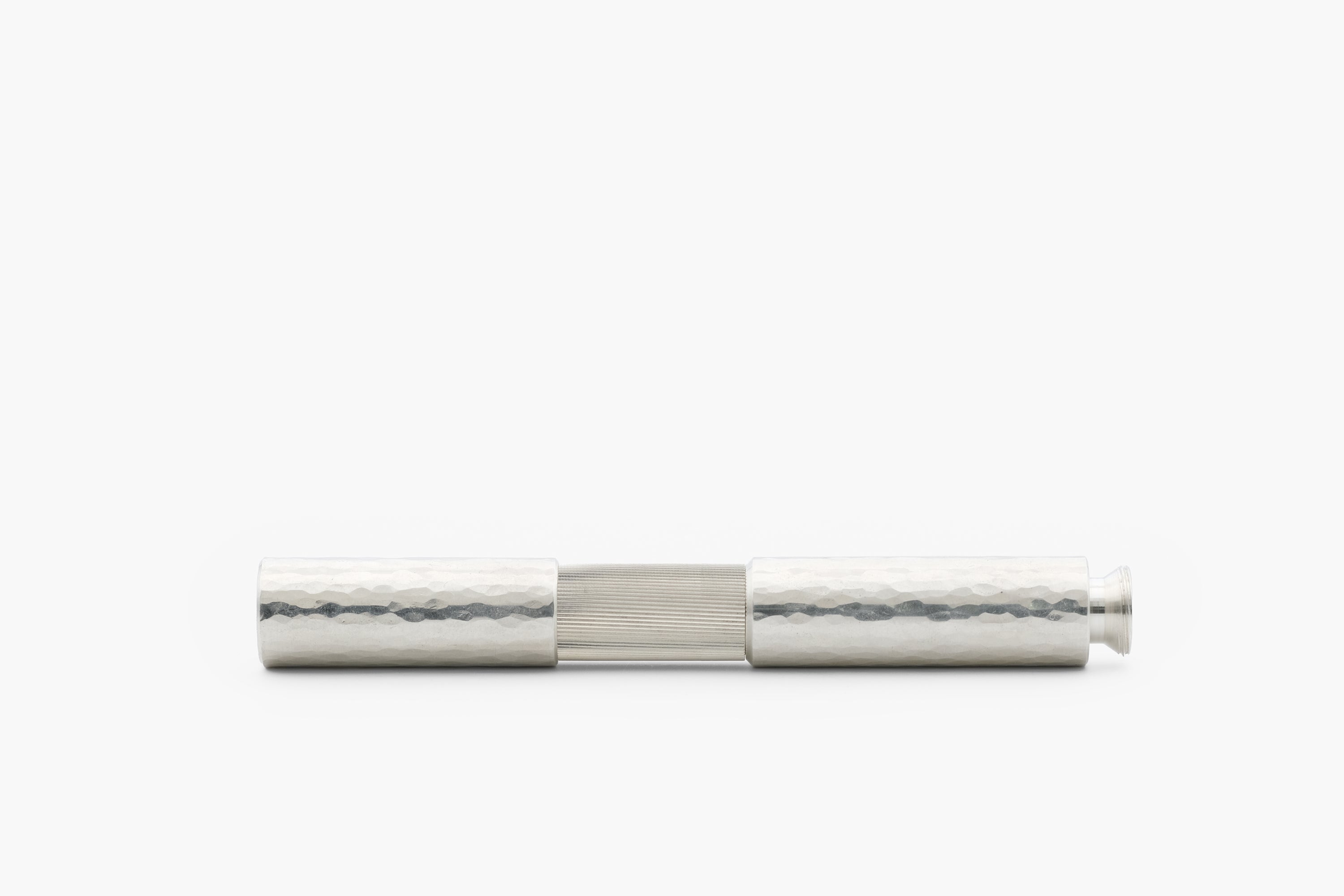 POCKETMASTER pocket fountain pen, special edition "Hammerschlag" made of solid 935 silver, handmade