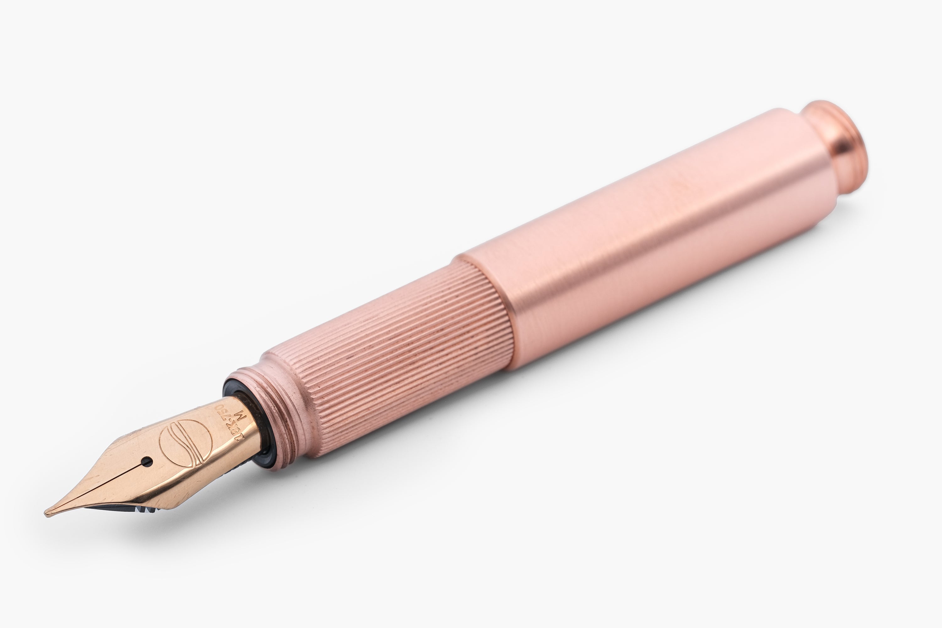 POCKETMASTER, brushed copper pocket fountain pen, handcrafted