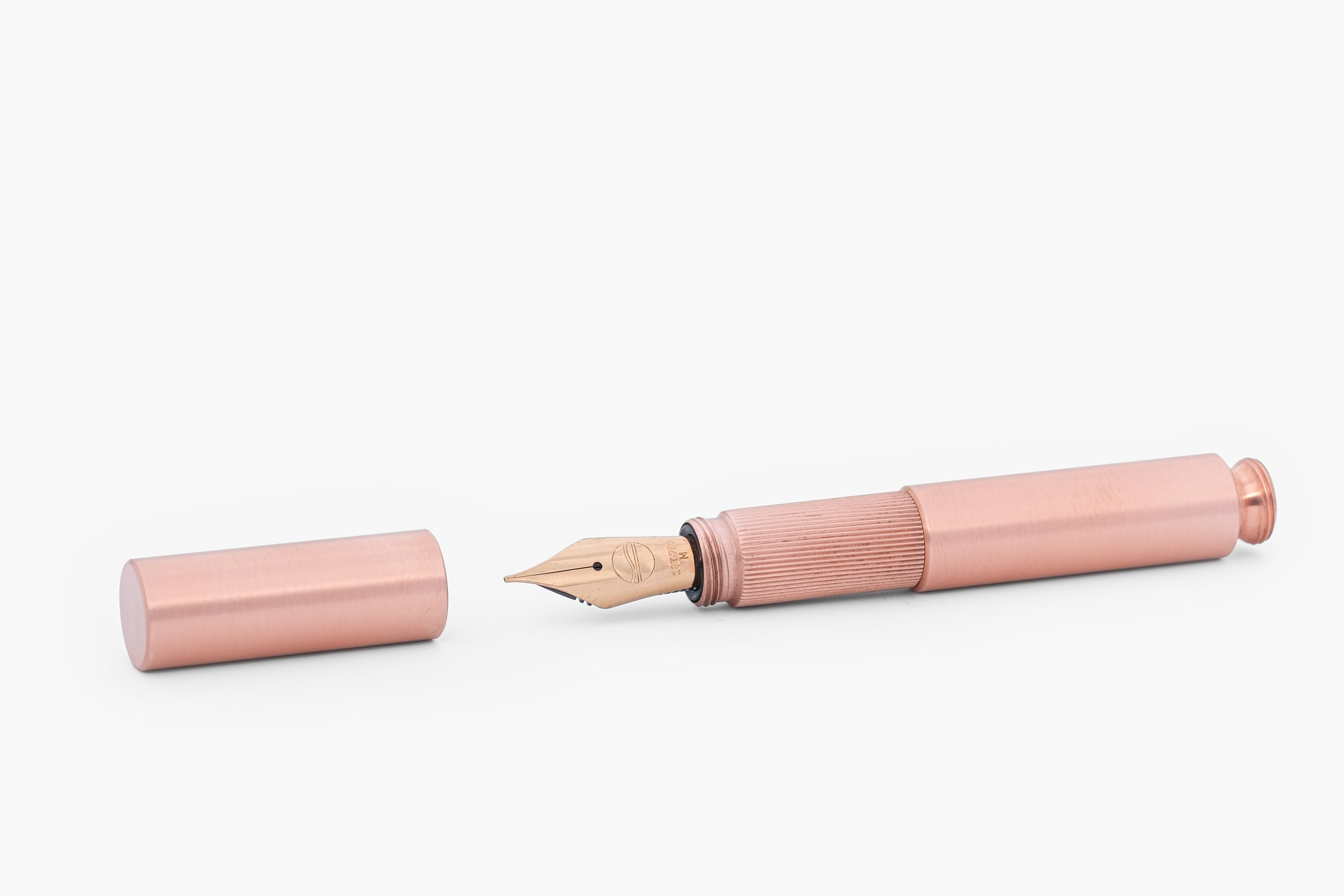 POCKETMASTER, brushed copper pocket fountain pen, handcrafted