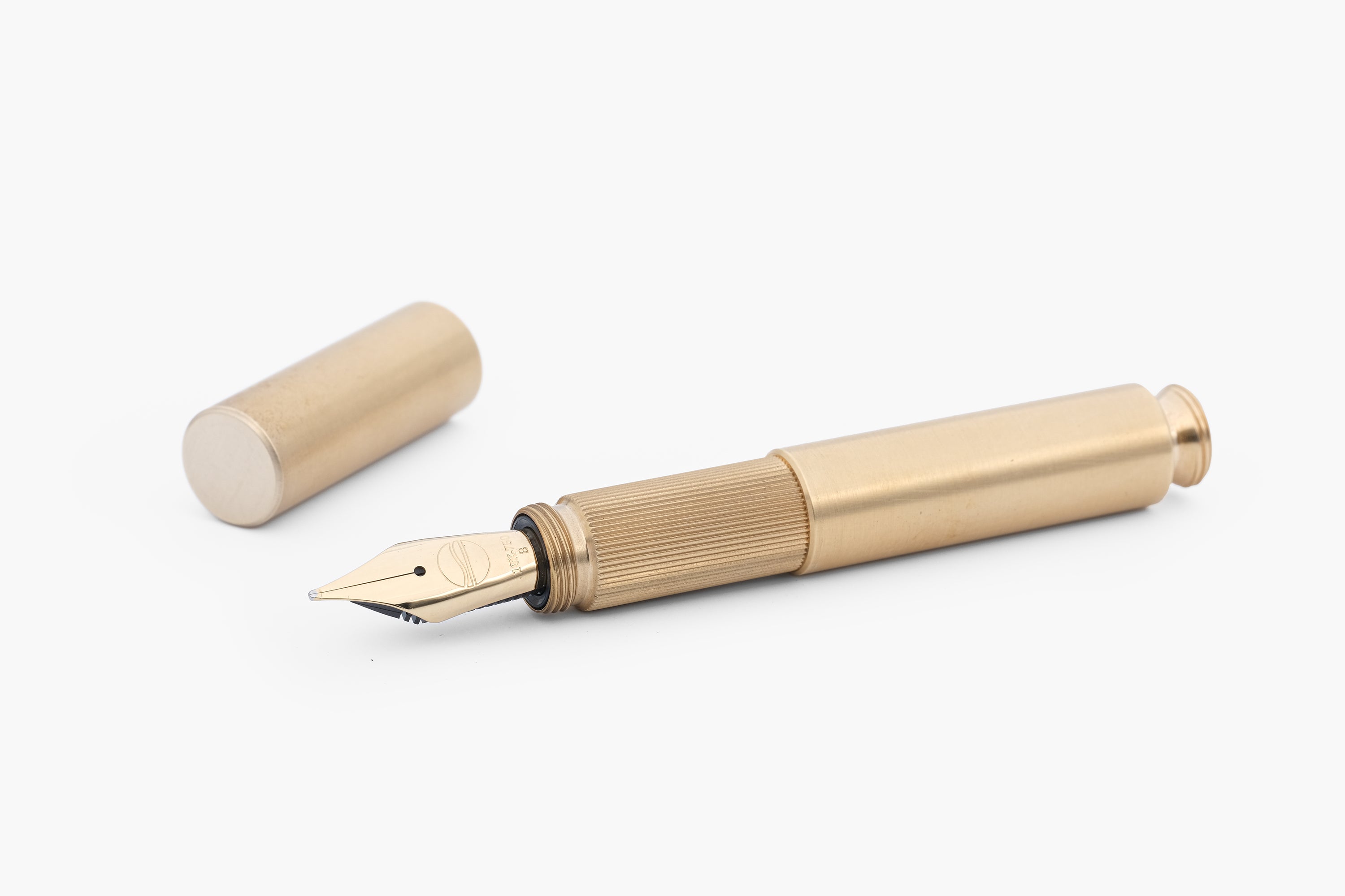 POCKETMASTER, brushed brass pocket fountain pen, handcrafted