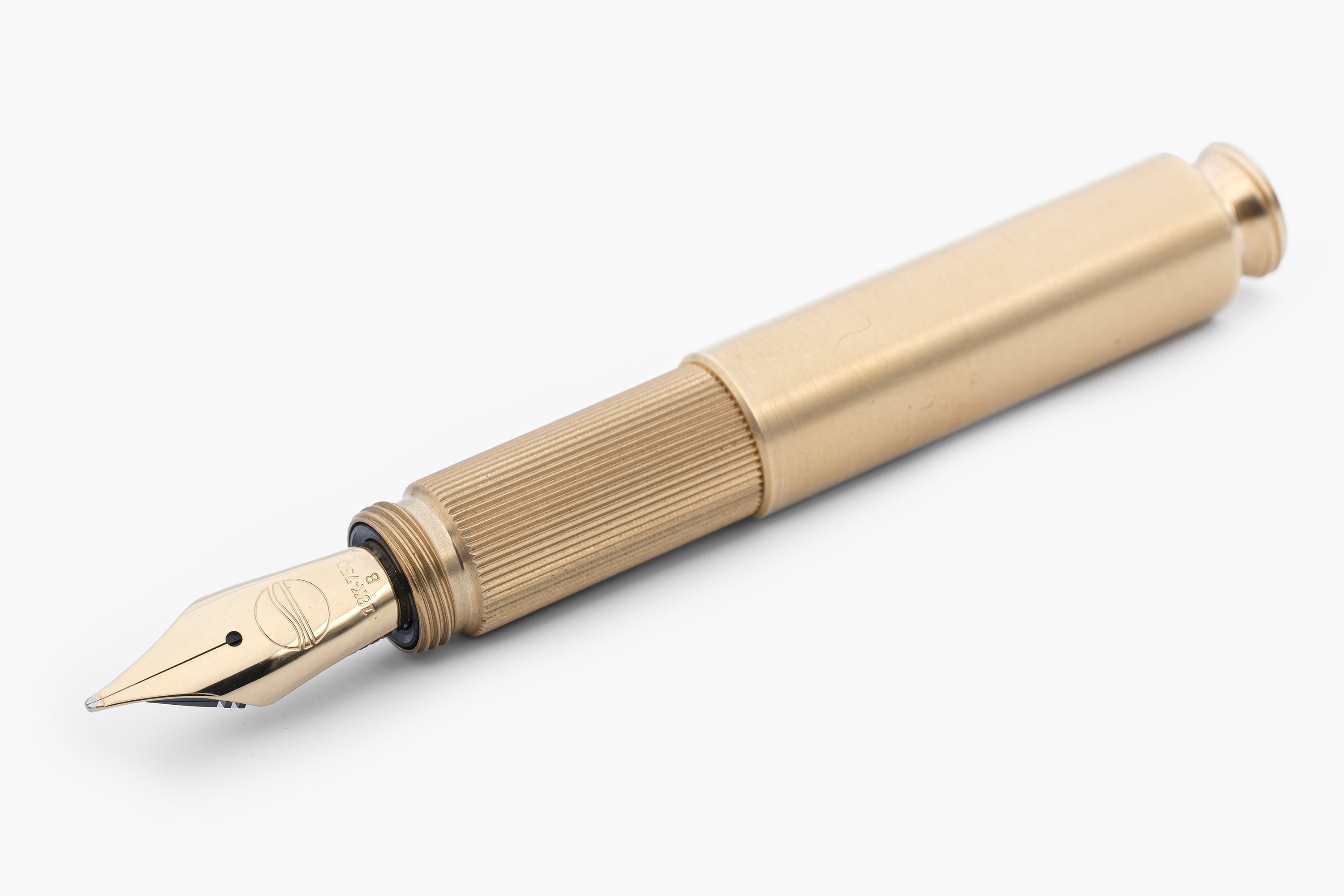 POCKETMASTER, brushed brass pocket fountain pen, handcrafted