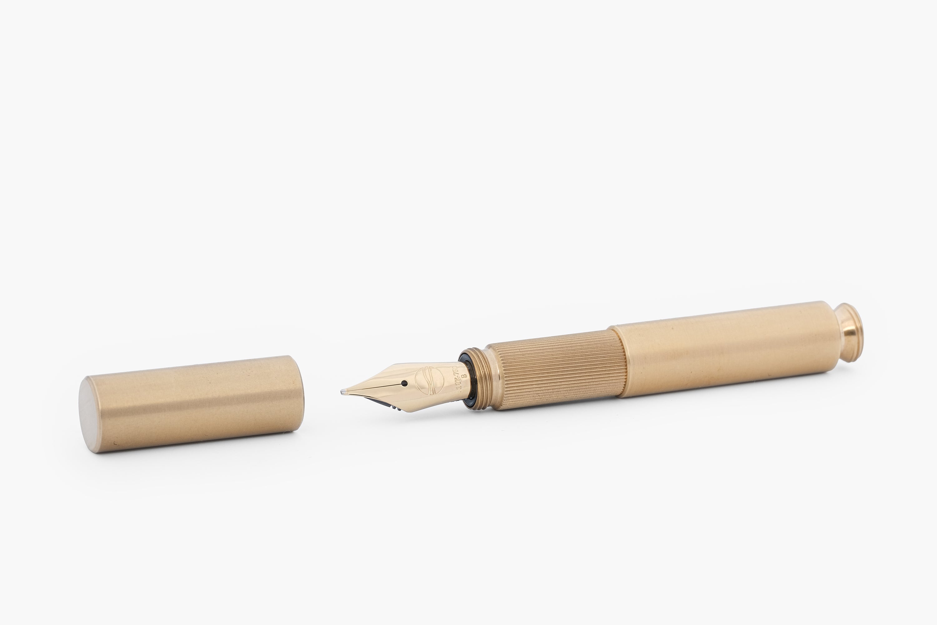 POCKETMASTER, brushed brass pocket fountain pen, handcrafted