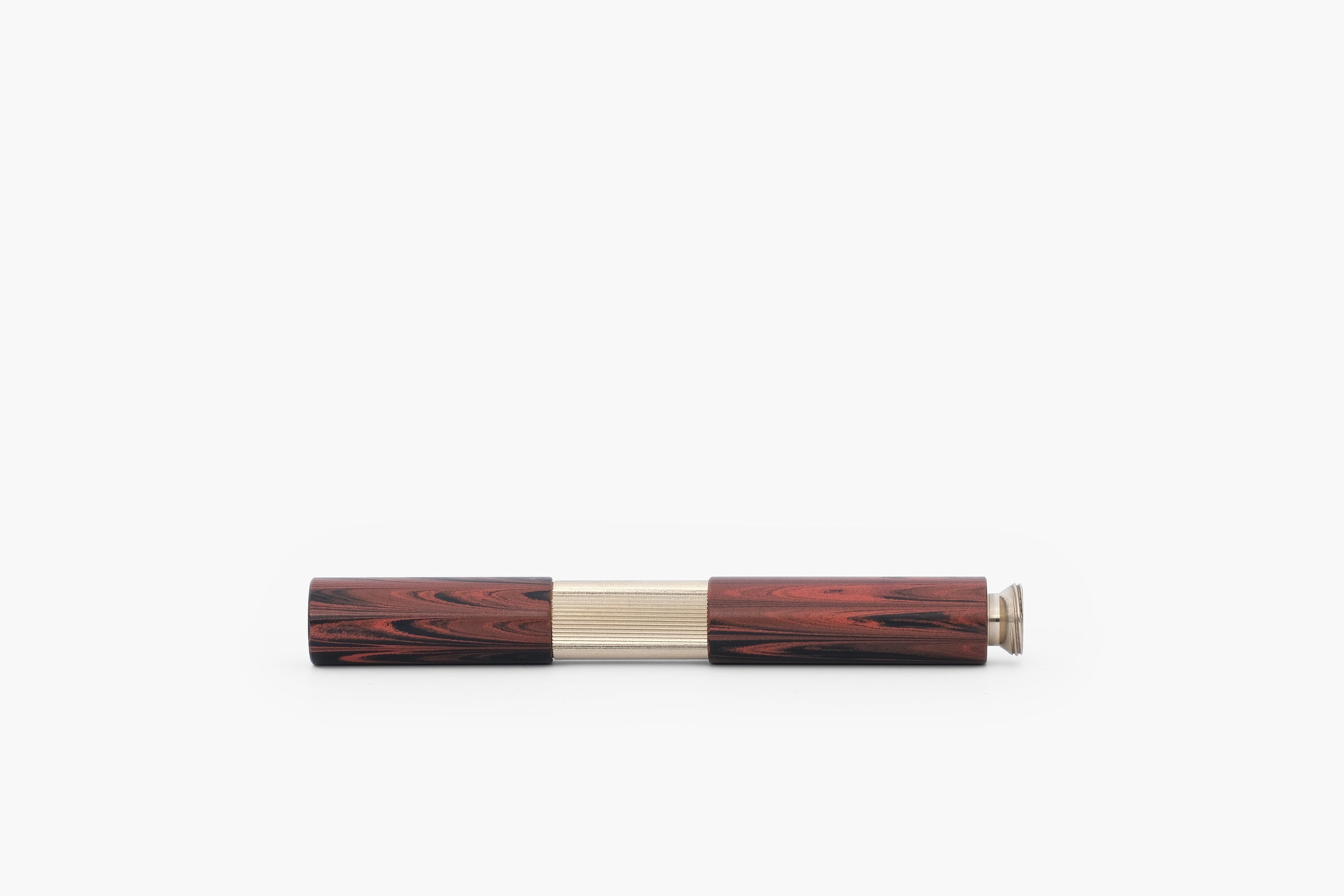 POCKETMASTER fountain pen, limited special edition made of nickel silver & ebonite "Cumberland", handmade