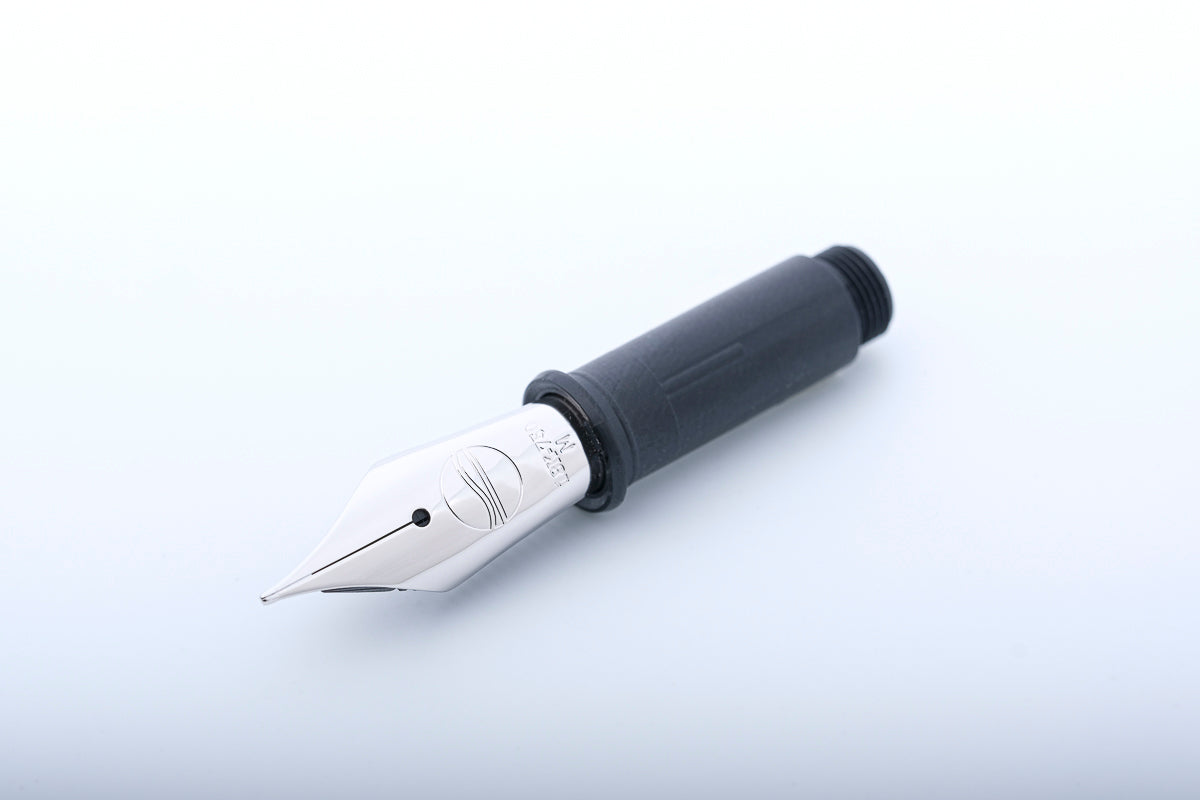SHORTCAP fountain pen made of solid MOKUME GANE, fine silver & Shibuishi