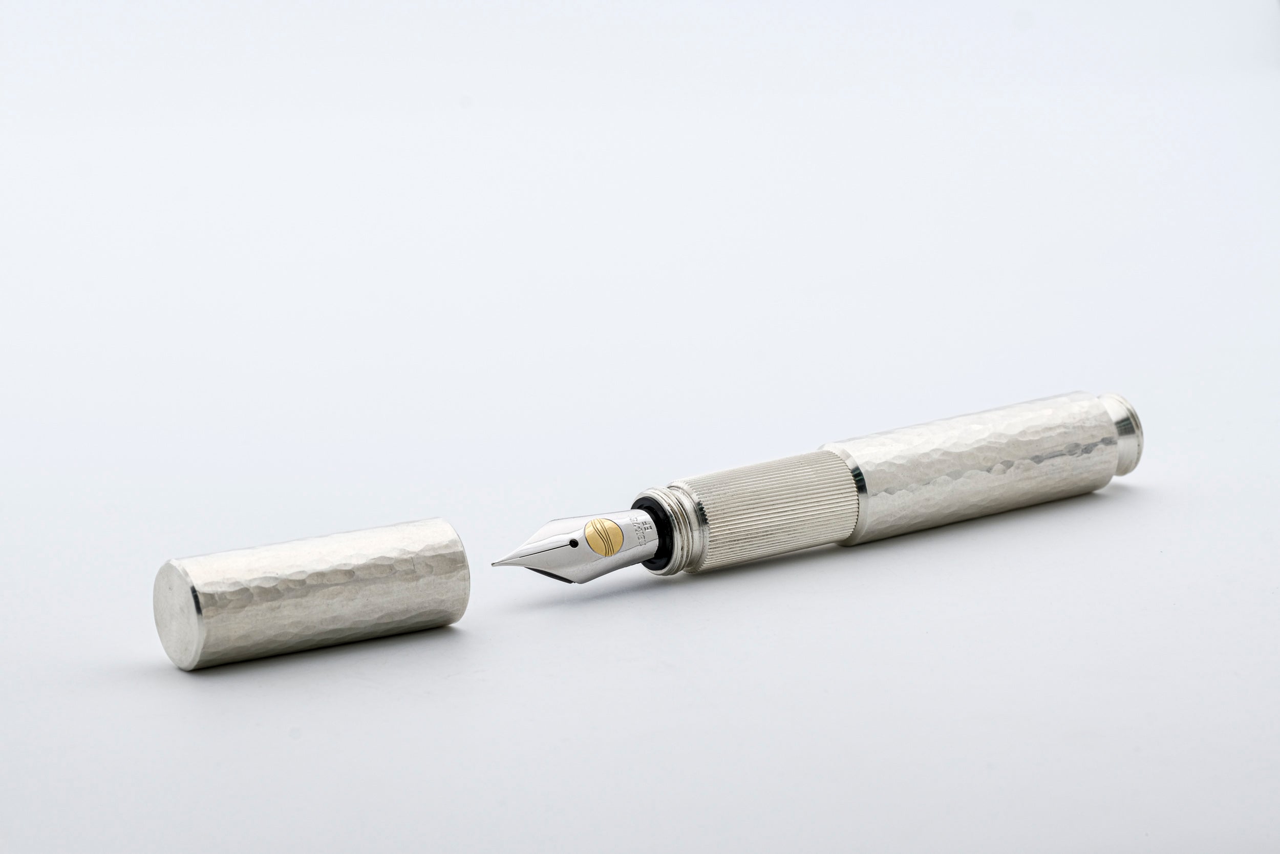 <tc>POCKETMASTER pocket fountain pen, special edition "Hammerschlag" made of solid 935 silver, handmade</tc>