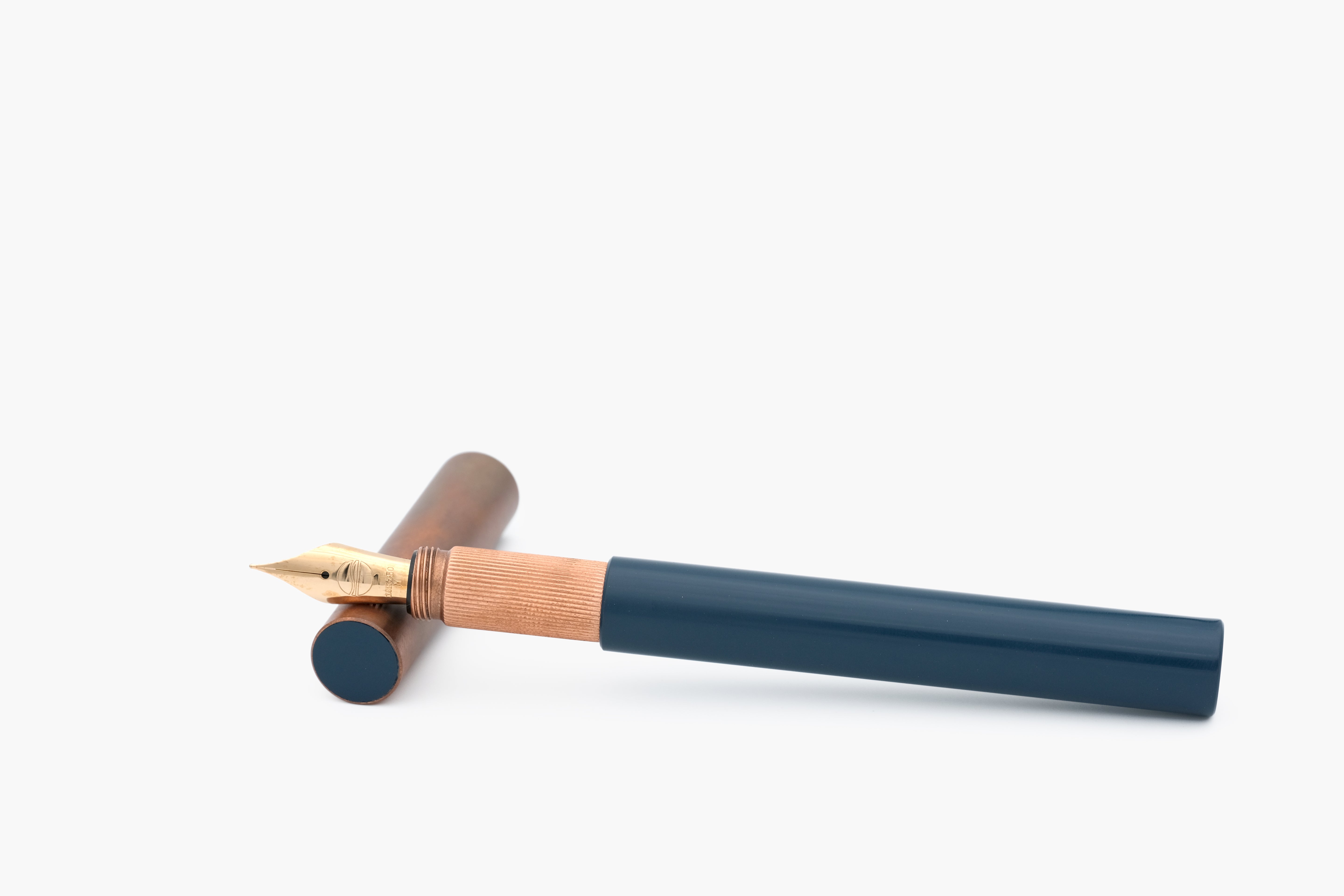 LONGCAP fountain pen, limited special edition "speicherstadt" made of ebonite & copper, handmade