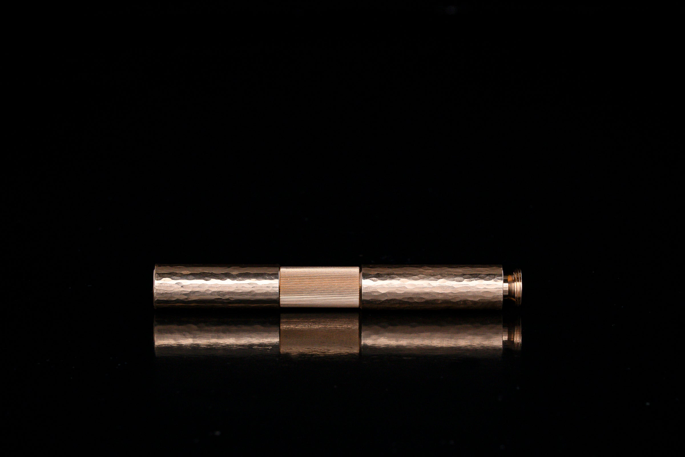 <tc>POCKETMASTER pocket fountain pen made of solid gold, "hammer blow", 18K/750 rose gold</tc>