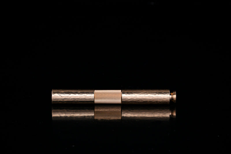 <tc>POCKETMASTER pocket fountain pen made of solid gold, "hammer blow", 18K/750 rose gold</tc>