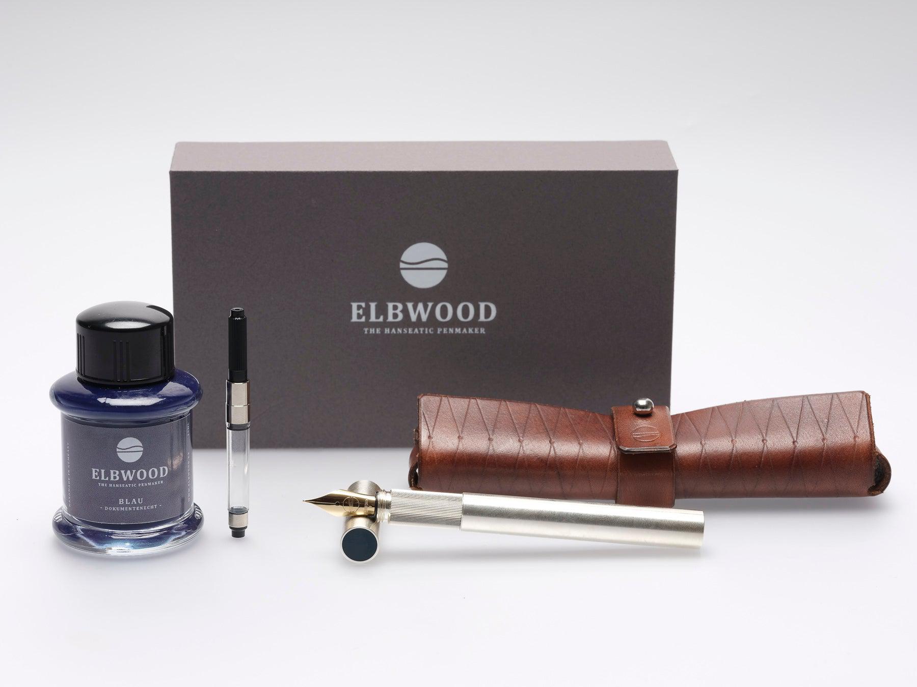 F1 FÜLLFEDERHALTER/FOUNTAINPEN IN 935 SILBER/SILVER & EBONIT "BLUE"-ELBWOOD - The Hanseatic Penmaker