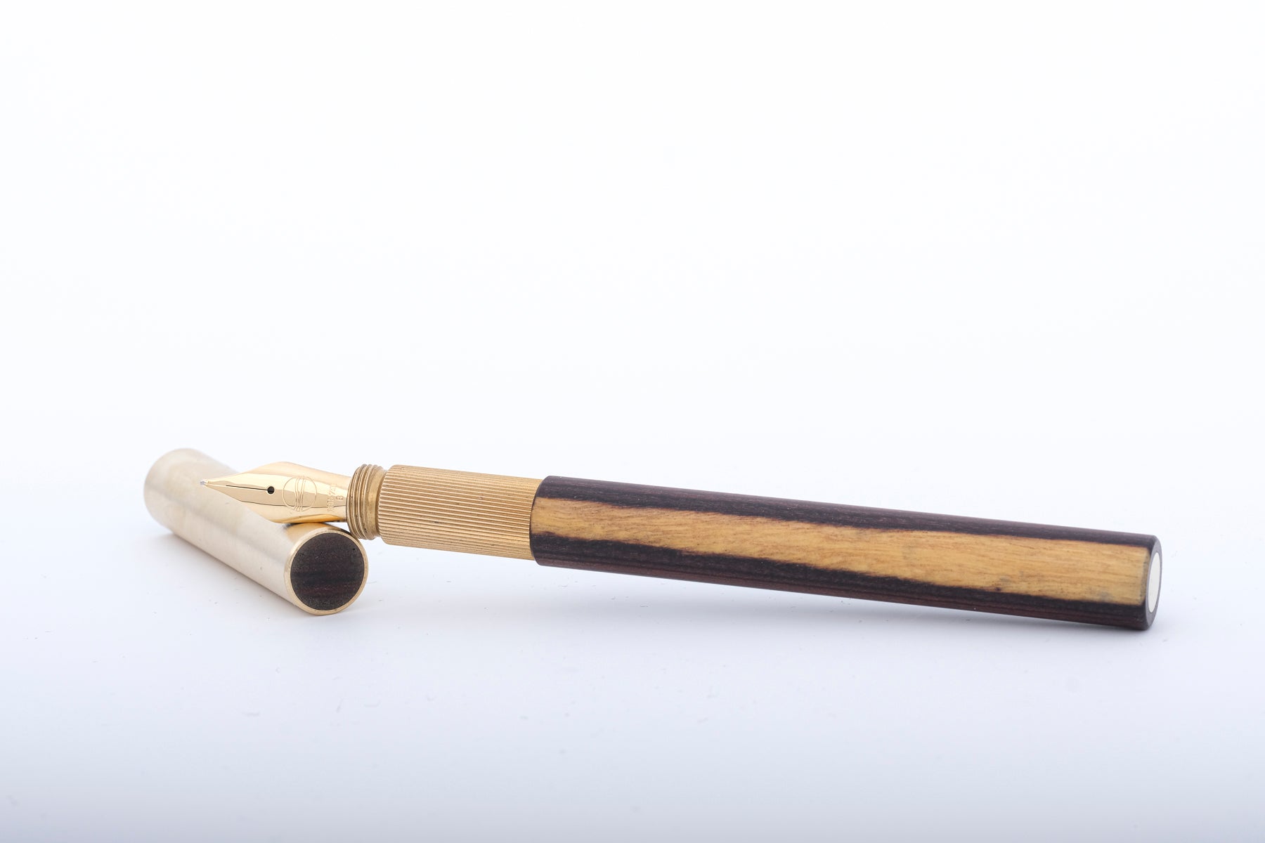 LONGCAP fountain pen, unique piece made of royal wood & brass, handmade