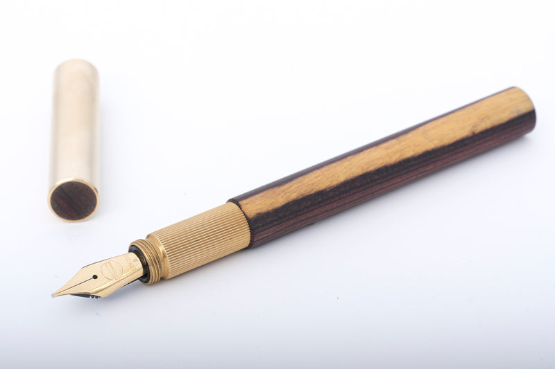 LONGCAP fountain pen, unique piece made of royal wood & brass, handmade