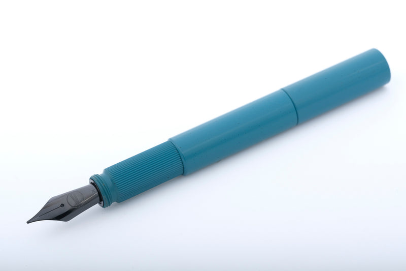<tc>POCKETMASTER MONO, design pocket fountain pen made of pure ebonite "aquamarine", handmade</tc>